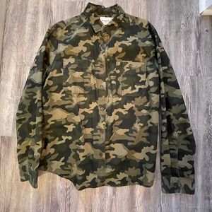 Camouflage button down shirt